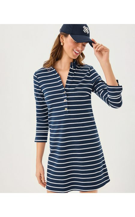 KNIGHTLEY DRESS - LOW TIDE NAVY HERITAGE STRIPE