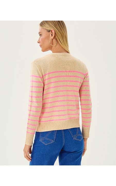 FAIRLEY STRIPE SWEATER SET - HEATHERED WICKER TAN IRISISTABLE STRIPE - Image 4